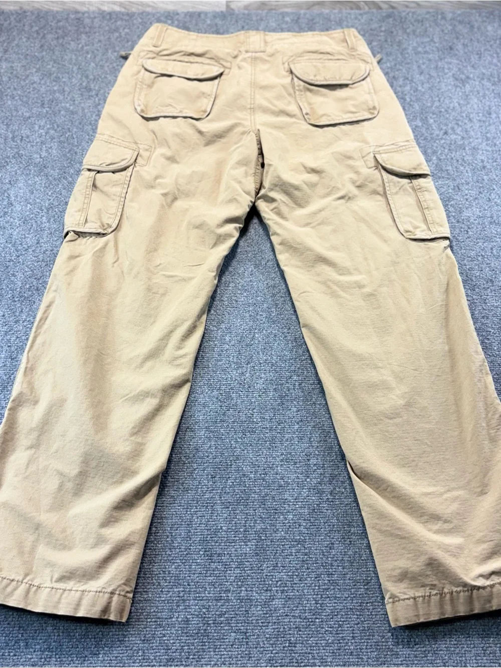 L.L. Bean Flannel-Lined Cargo Multiple Pockets Mens Sz 35X34 Tan Winter Pants